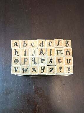 Hero Arts Tiny Carnival Letters Rubber Stamp Set (1996 Vintage)